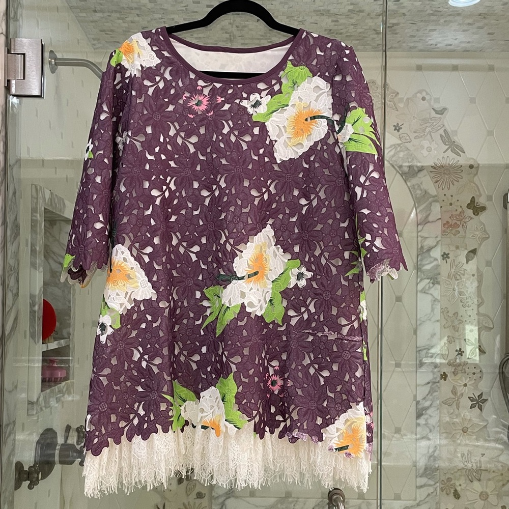 Flirty Floral Lace Mini Dress